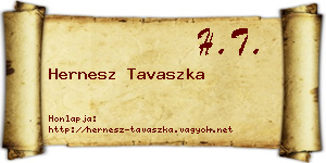 Hernesz Tavaszka névjegykártya